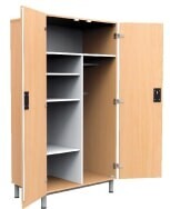 GARDEROBE LYDIE MET 2 KLAPDEUREN B120CM 