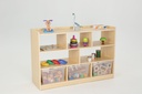 OPEN KAST WIS  MET VAKKEN ZONDER ACHTERWAND