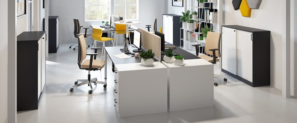 BUREAU RECHTTRIO  160X80CM-2-MB-7016