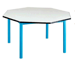 ACHTKANTIGE ARTENSE-TAFEL 130 CM, GELUIDSDEMPEND LAMINAAT MET OMGEKAST DEKLAAG