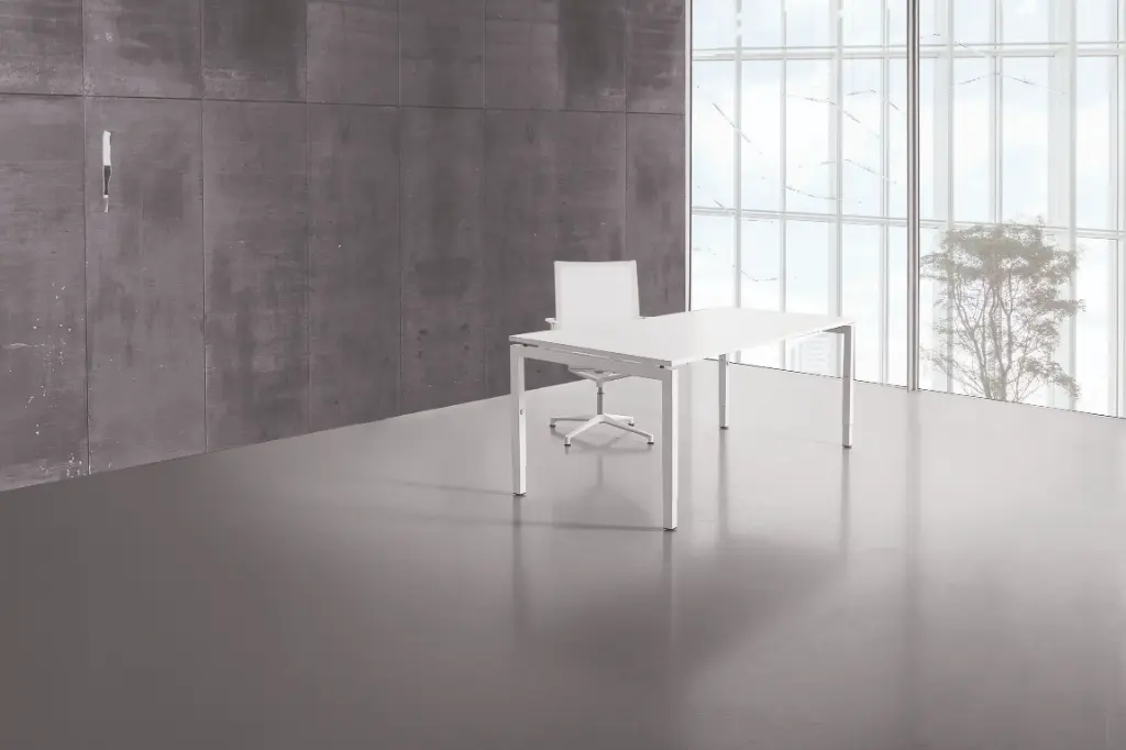 CONNEX bureau met vaste hoogte, omgekeerde U-vormige poten, 100 cm breed