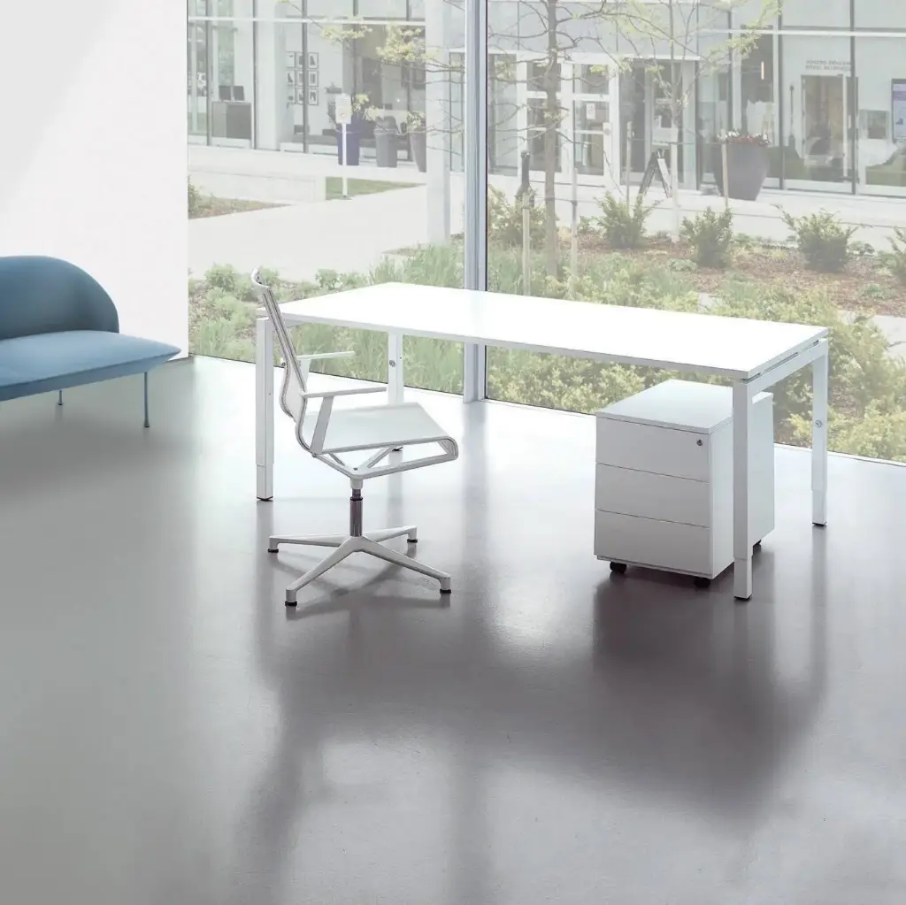 CONNEX bureau met vaste hoogte, omgekeerde U-vormige poten,  60cm breed