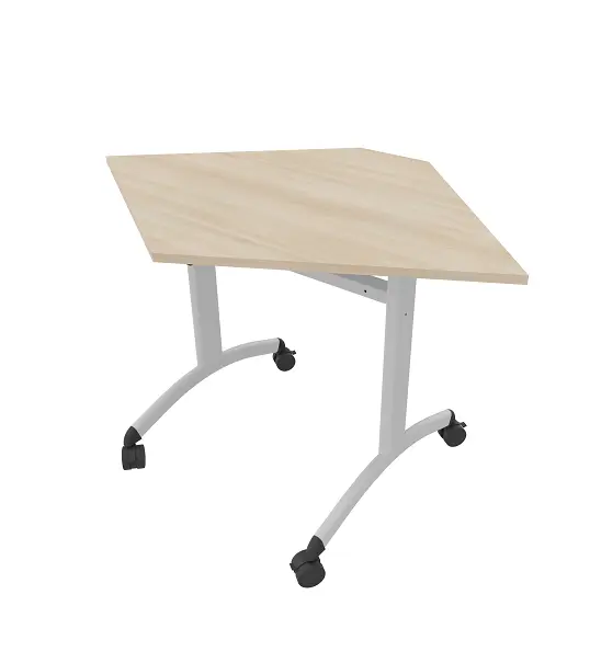 TABLE FT12 plateau stratifié chants ABS pentagonale 