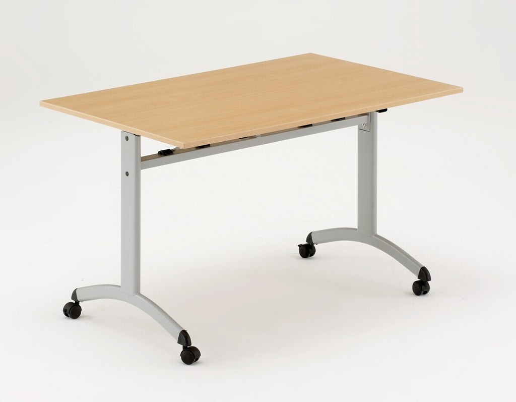 FT12 tafel met laminaatblad en afgeronde gegoten PVC-randen, 70 cm diep