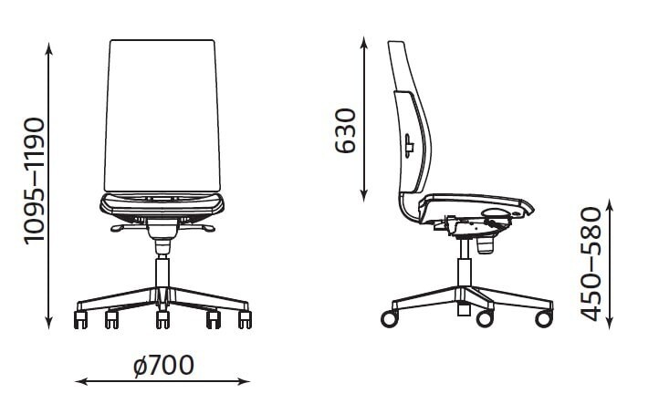 BUREAUSTOEL MANAGER -LEDER