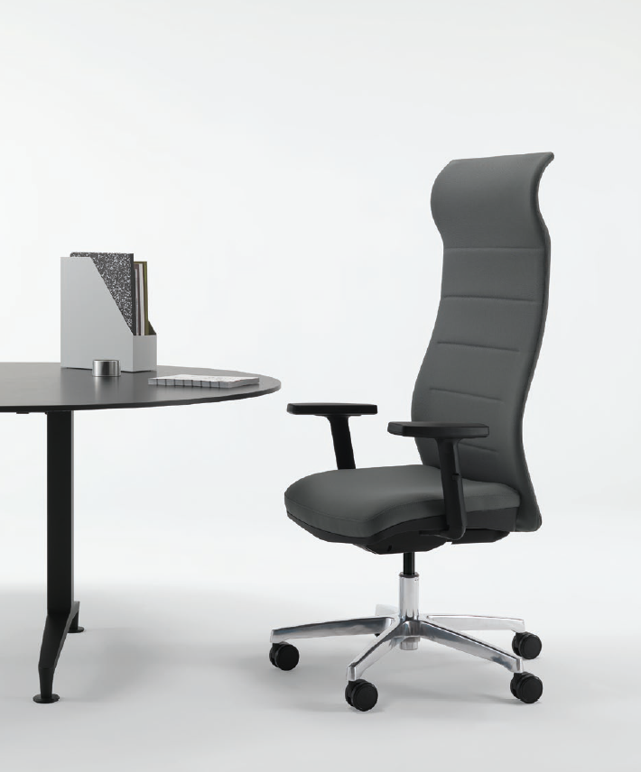 BUREAUSTOEL MILGRID-LEDER