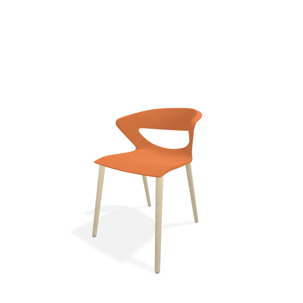 STOEL KICCA ONE - HOUTEN ONDERSTEL