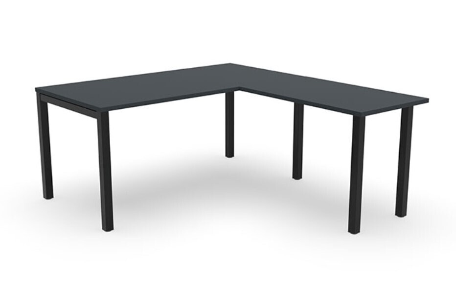 VERSTELBARE BUREAU ARIEL-COMPACT- ASYMMETRISCH 90° MET RETOUR