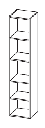 HOGE KAST LEGNO ZONDER DEUREN