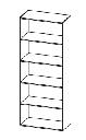 HOGE KAST LEGNO 2 ZONDER DEUREN