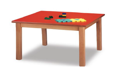 RECHTHOEKIGE HOUTEN TWEEZITS TAFEL