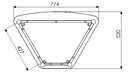 TRAPEZIUMTAFEL SOLO 4 POTEN