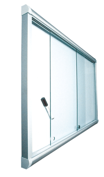 VITRINEKAST LEADER MET SCHUIFDEUREN