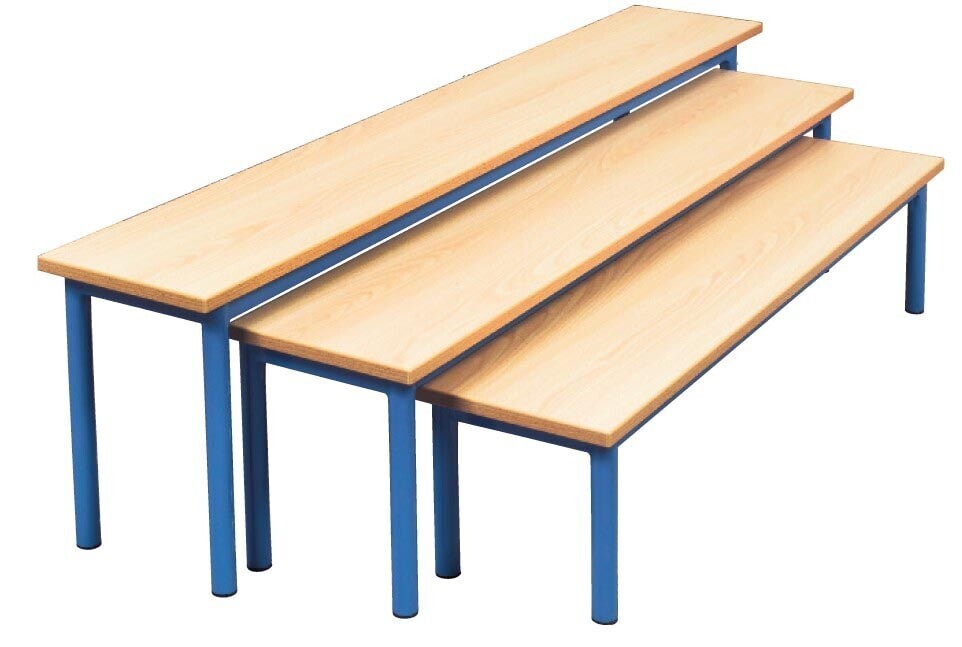 SET 3 IN ELKAAR SCHUIFBARE BANKEN IN MELAMINE