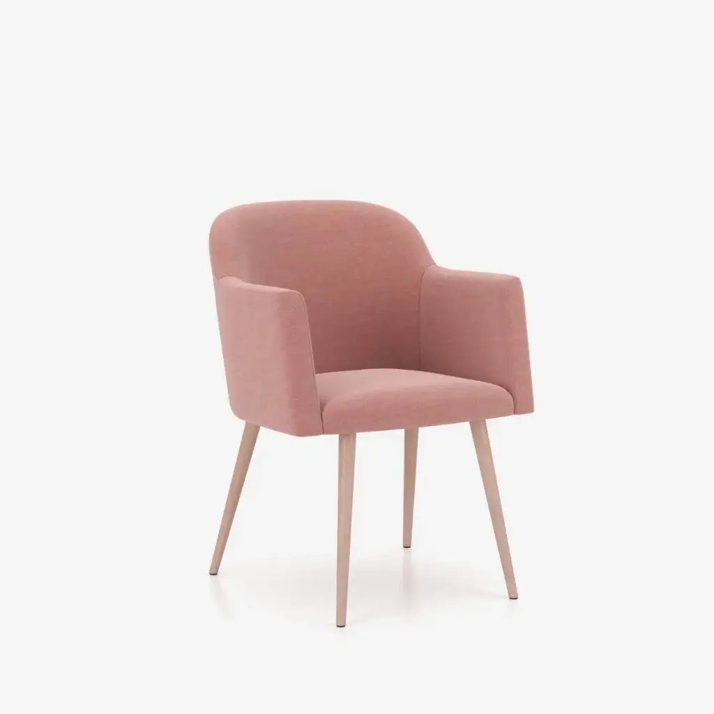 LOUNGE STOEL RHODES.2 - STOF - HOUTEN ONDERSTEL