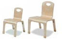 SET VAN 4 HOUTEN KINDERSTOELEN WOOD