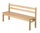 BB85 HOUTEN BANK MET RUGLEUNING