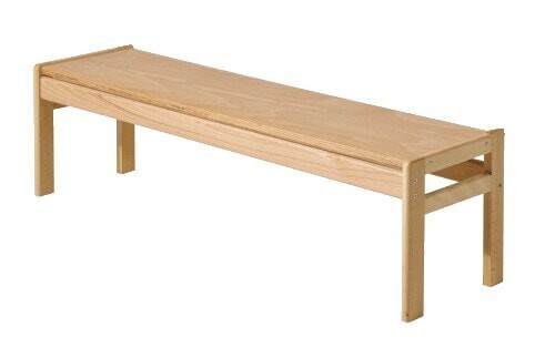 BB85 HOUTEN BANK ZONDER RUGLEUNING