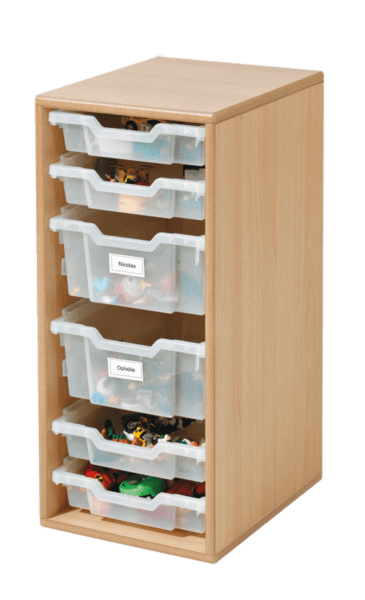 OPBERGBLOK VOOR PLASTIC BAKKEN - 1 KOLOM