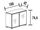 KAST KAST MET GLAZEN DEUREN