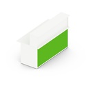 RECEPTIE BALIE VELUM BALHOEK - HOGE RECHT MODULE , D80CM