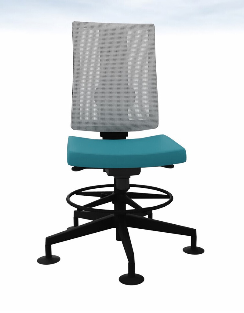 BUREAUSTOEL NAVIGO MET VOETSTEUN ZONDER ARMLEUNINGEN