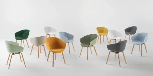 BEZOEKERSSTOEL STEY - STOFFEN BEKLEDING (AFNEEMBAAR)