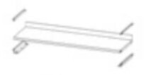 [NEALTABMETAL] RECHTE LEGPLANK NEAL HORIZONTALE METALEN RAND