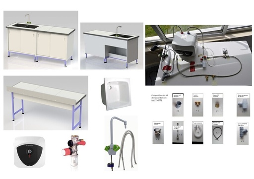 [LABOHAUTPREPA] LABORATORIUMSET HOGE VOORBEREIDINGSTAFEL