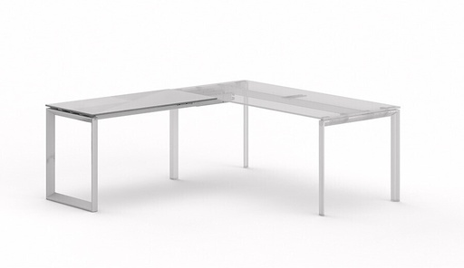 AANBOUWSTUK BUREAU STAR - GLAZEN TAFELBLAD