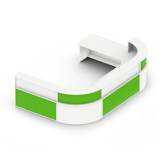 RECEPTIE BALIE VELUM BALHOEK - HOGE HOEKMODULE EXTERN, D80CM