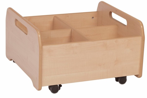 [BACPT787] MOBIEL OPBERGBAK VOOR PLATEN/CDS -HOUT