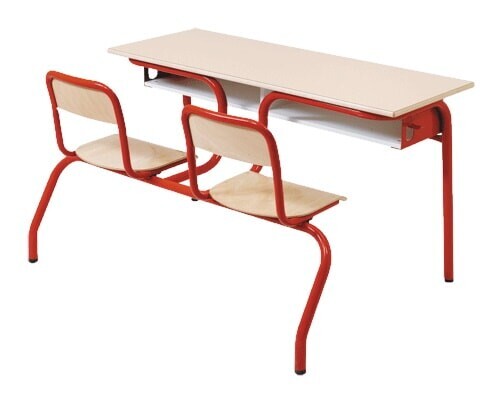 SCHOOLBANK V60 -2 PLAATSEN