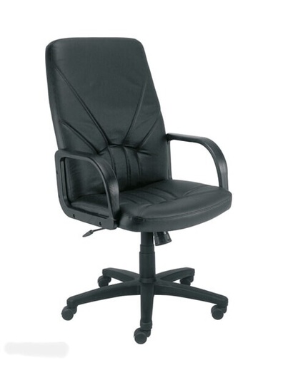 [DINO] BUREAUSTOEL DENUO -ZWART LEDER