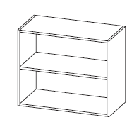LAGE KAST LEGNO 2 ZONDER DEUREN