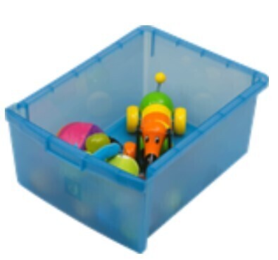 GROTE GEKLEURDE PLASTIC BAK