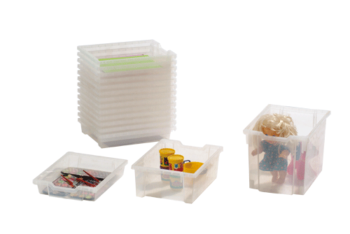 [BAC415] MIDDELMATIGE GEKLEURDE PLASTIC BAK