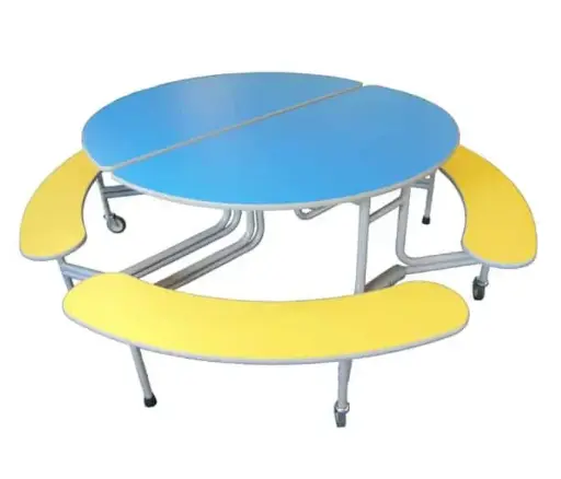 [TTB103B-27] Ovale vouwtafel SICO met vaste banken