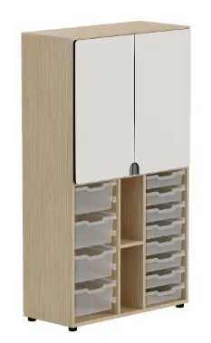 [DOT159A] Kast DOT HT 159cm met 2 deuren in bovenste deel