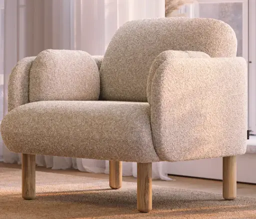 [CANAPE 1 PLACE MYAMI STRUCTURE ET PIEDS BOIS MASSIF FRENE TISSUS AUSTEA] MYAMI FAUTEUIL 1 ZITS STOF AUSTEA