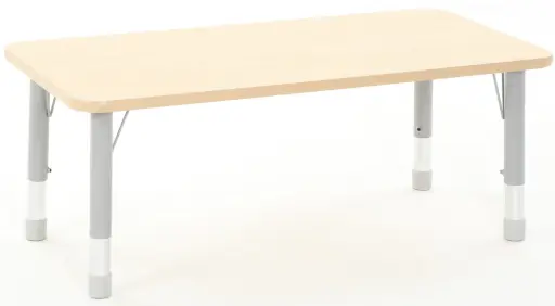 Verstelbare rechthoekige tafel 120x60cm