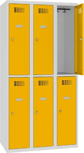 [SUS342W] KAST MET 8 VAKKEN STR 7035 MET GEKLEURDE DEUREN 