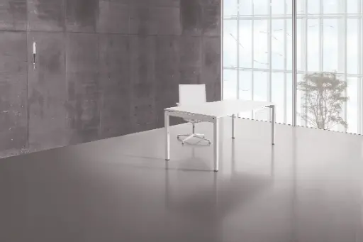 CONNEX bureau met vaste hoogte, omgekeerde U-vormige poten,  80cm breed